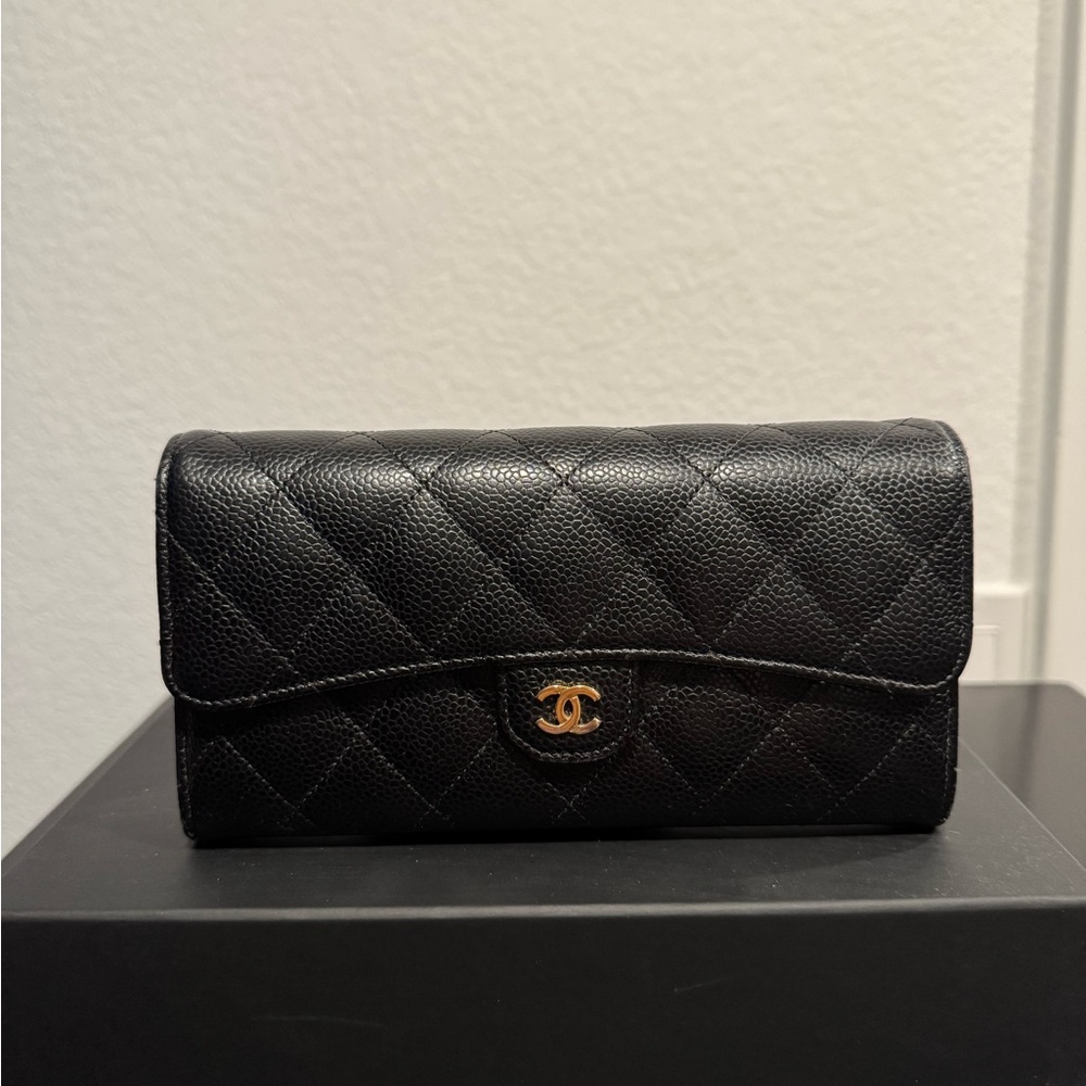 Chanel Cavier Leather Flap Wallet